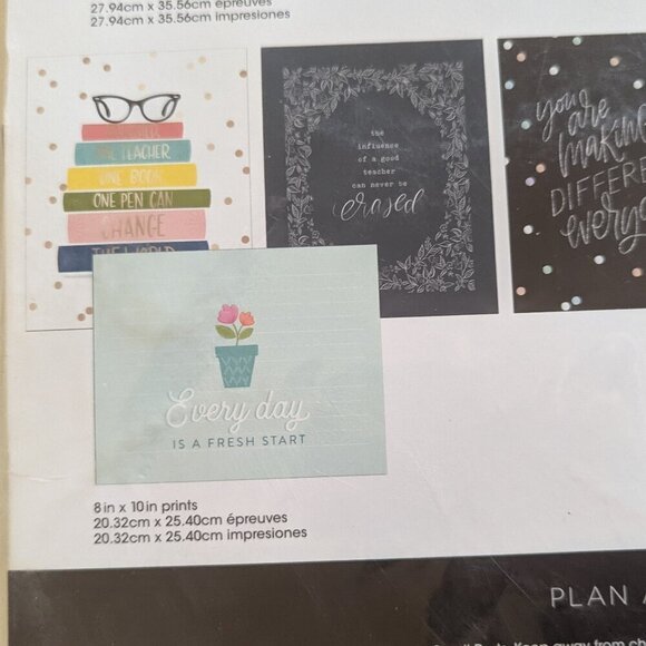 NWT Happy Planner Teacher 'Change the World' 41pc Wall Art Kit Classroom School - Picture 7 of 10